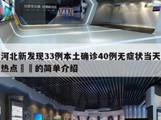 河北新发现33例本土确诊40例无症状当天热点㊙️的简单介绍