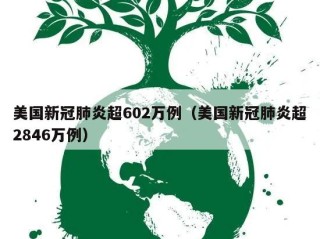 美国新冠肺炎超602万例（美国新冠肺炎超2846万例）